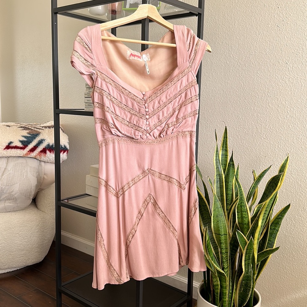 FREE PEOPLE Dusty Rose Dress - Picture 7 of 9